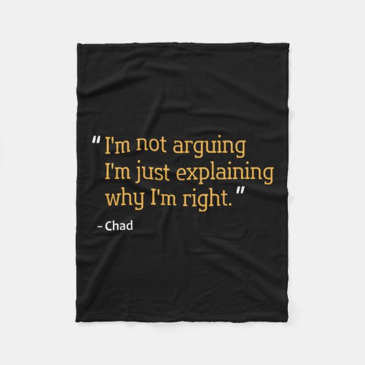 Chad Gift Quote Grappige Verjaardag Gepersonalisee Fleece Deken (Voorkant)