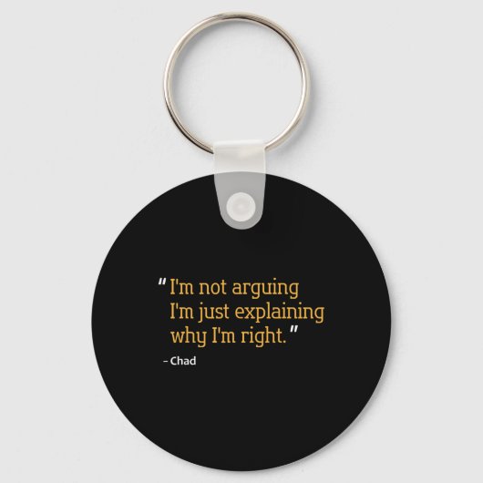Chad Gift Quote Grappige Verjaardag Gepersonalisee Sleutelhanger (Voorkant)