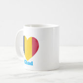 Chad Heart Flag Koffiemok (Voorkant links)