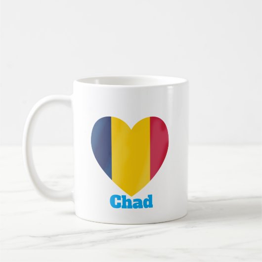 Chad Heart Flag Koffiemok (Links)
