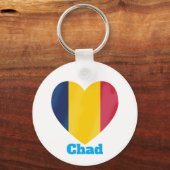 Chad Heart Flag Sleutelhanger (Achterkant)