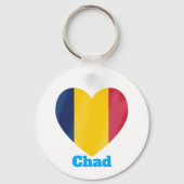 Chad Heart Flag Sleutelhanger (Achterkant)