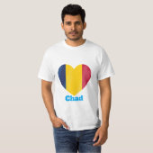Chad Heart Flag T-Shirt (Voorkant volledig)