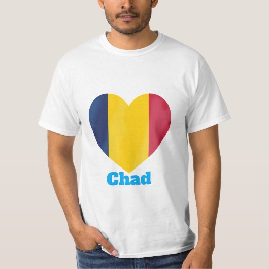 Chad Heart Flag T-Shirt (Voorkant)
