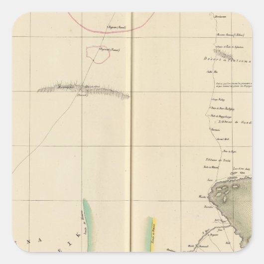 Chad Lake Region, Afrika Vierkante Sticker (Voorkant)