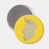 Chad Map Magnet (Voorkant / Achterkant)