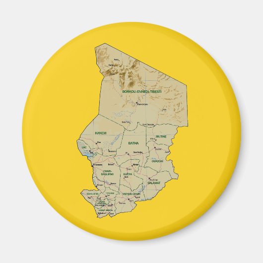 Chad Map Magnet (Voorkant)