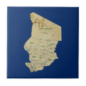 Chad Map Tile Tegeltje (Voorkant)