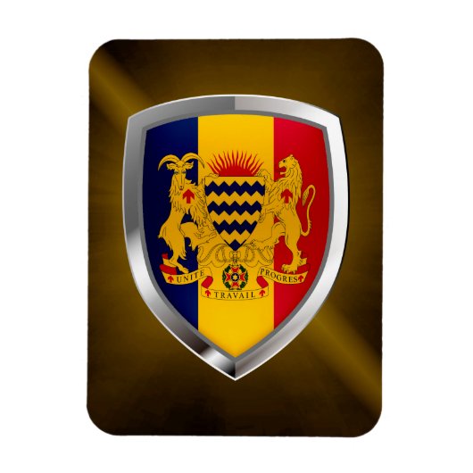 Chad Mettalic Emblem Magneet (Verticaal)