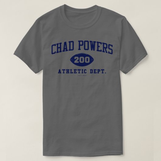 Chad Powers Athletic Dept 200 Blauw T-shirt (Design voorkant)