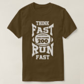 Chad Powers Denk Snel Run Snel Wit Tekst T-shirt (Design voorkant)