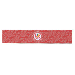 Chad Red LOVE Flag gepersonaliseerd Medium Tafelloper