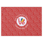 Chad Red LOVE Flag gepersonaliseerd Tafelkleed (Voorkant (Horizontaal))