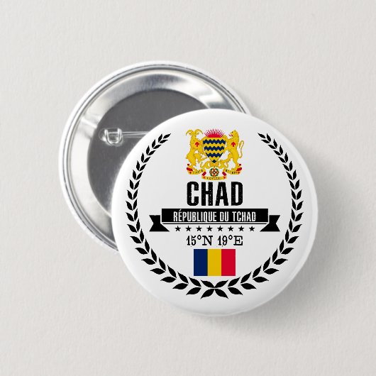 Chad Ronde Button 5,7 Cm (Voorkant /achterkant)