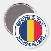 Chad Round Emblem Magneet (Voorkant / Achterkant)
