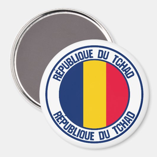 Chad Round Emblem Magneet (Voorkant / Achterkant)