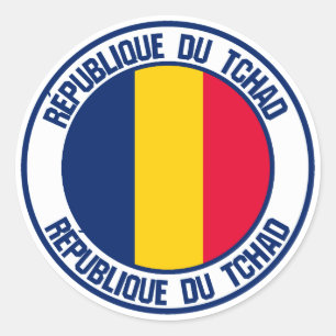 Chad Round Emblem Ronde Sticker