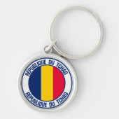 Chad Round Emblem Sleutelhanger (Voorkant)