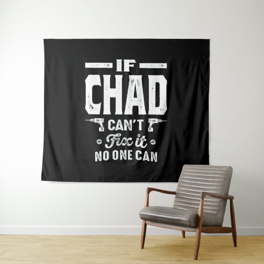 Chad Verjaardag met naam Wandkleed (In Situ (horizontaal))