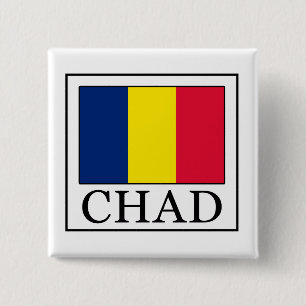 Chad Vierkante Button 5,1 Cm