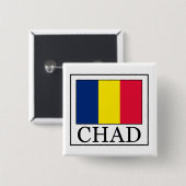 Chad Vierkante Button 5,1 Cm (Voorkant /achterkant)