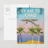 Chad Vintage Travel poster Briefkaart (Voorkant / Achterkant)