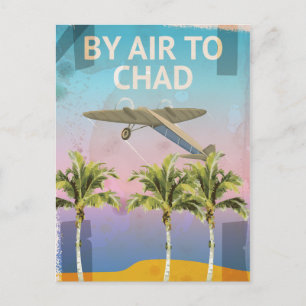 Chad Vintage Travel poster Briefkaart