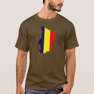 Chad vlag-kaart t-shirt