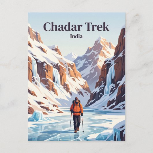 Chadar Trek India Briefkaart (Voorkant)