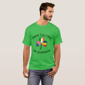 Chadian Irish American Flags Shamrock Personalized T-shirt (Voorkant volledig)