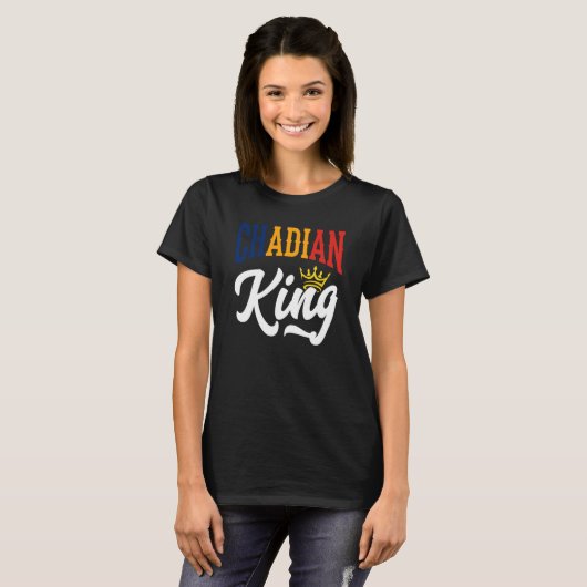 Chadian King Chad Chadian Chad Flag T-shirt (Voorkant volledig)