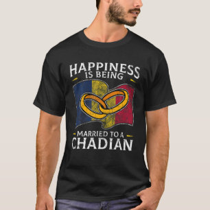 Chadians huwelijk Tsjaad gehuwde vlag Getrouwde cu T-shirt