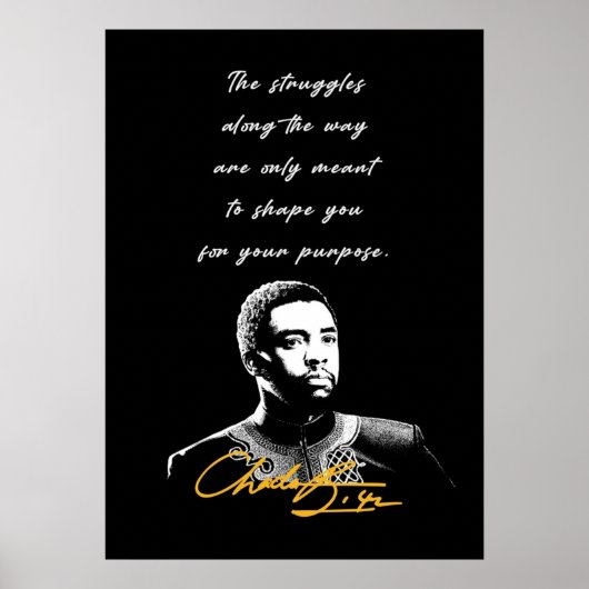 Chadwick Boseman Inspirerend Poster (Voorkant)
