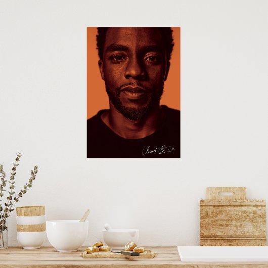 chadwick boseman utograaf poster (Keuken)
