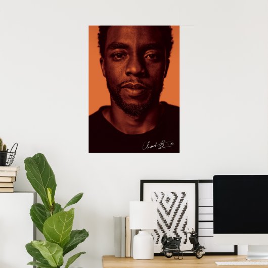 chadwick boseman utograaf poster (Thuiskantoor)