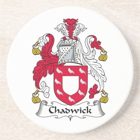 Chadwick Family Crest Zandsteen Onderzetter (Voorkant)