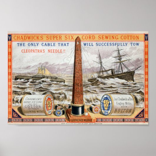 Chadwicks Sewing Cotton  Advertisemen Poster (Voorkant)