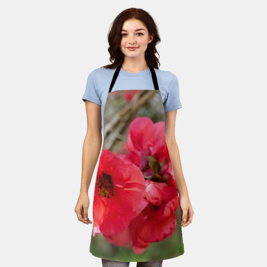 Chaenomeles speciosa All Over Print Schort (Gedragen)