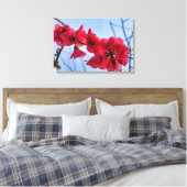 Chaenomeles speciosa canvas afdruk (Insitu (Slaapkamer))