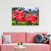 Chaenomeles speciosa canvas afdruk (Insitu (Woonkamer))