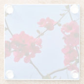 Chaenomeles speciosa glazen onderzetter (Achterkant)