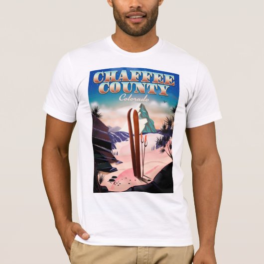 Chaffee County, Colorado ski poster. T-shirt (Voorkant)