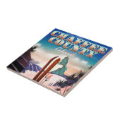 Chaffee County, Colorado ski-poster. Tegeltje (Zijkant)