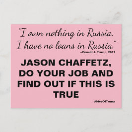 Chaffetz doet je werk om het verzet van Rusland te Briefkaart