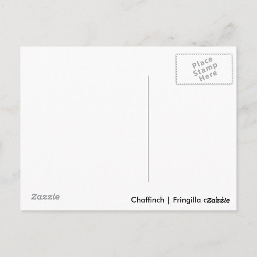 Chaffinch Briefkaart (Achterkant)