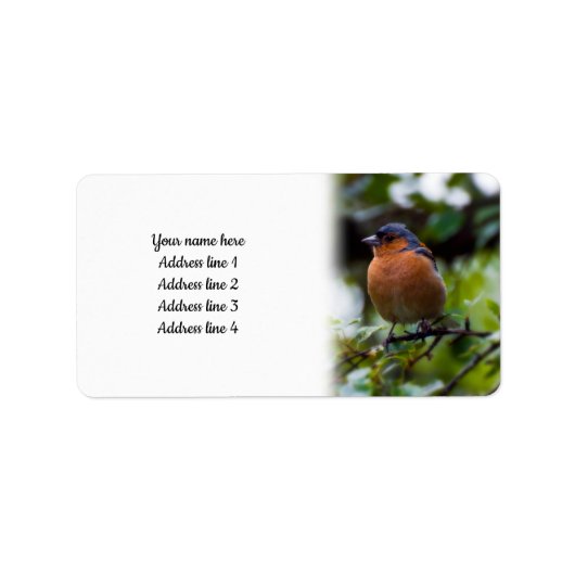 Chaffinch Etiket (Voorkant)