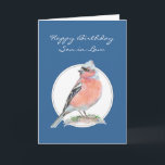 Chaffinch, Happy Birthday Son-in-law, Bird Kaart<br><div class="desc">Chaffinch,  Happy Birthday Son-in-law Bird Collectie</div>