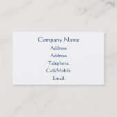 CHAFFINCH VISITEKAARTJE (Achterkant)