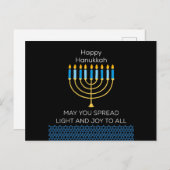 Chag Hanukkah Sameach 2021 Feestdagenkaart (Voorkant / Achterkant)