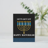 Chag Hanukkah Sameach 2021 Feestdagenkaart (Staand voorkant)
